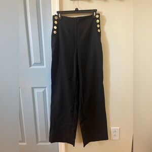 House of Harlow Black Women’s high rise wide leg slacks